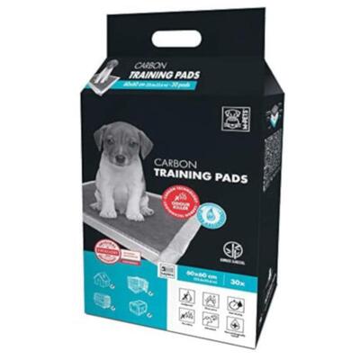 Пеленки одноразовые M-Pets Carbon Training с бамбуковым углем для собак, размер 60х60 см, 30 штук