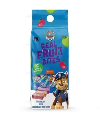 Набір цукерок Фрукфетта PAW PATROL Real Fruit Bites яблуко-полуниця-чорниця-брусниця, 120 г