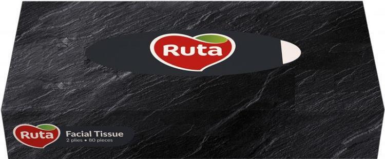 Салфетки косметические Ruta Man двухслойные, в коробке, 80 шт