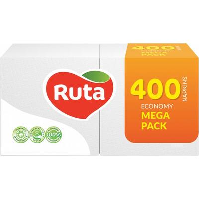 Салфетки столовые Ruta Mega Pack 1 слой, 24 х 24 см, 400 шт