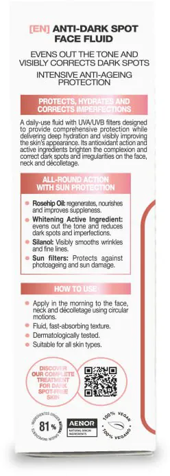 Флюїд для обличчя Babaria SPF 20 проти пігментних плям, 40 мл
