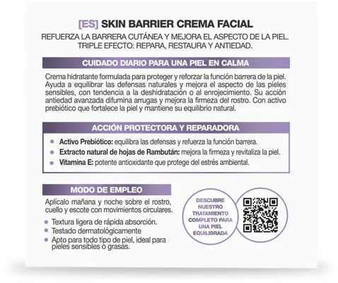 Крем для обличчя Babaria Skin Barrier для зміцнення шкірного бар’єру, 50 мл