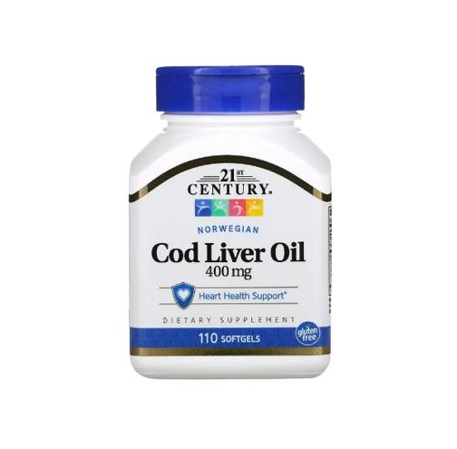 Жир печінки норвезької тріски 21st Century Norwegian Cod Liver Oil, 110 желатинових капсул