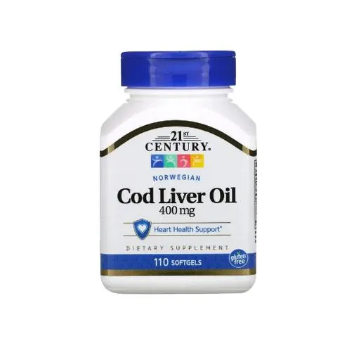 Жир печінки норвезької тріски 21st Century Norwegian Cod Liver Oil, 110 желатинових капсул