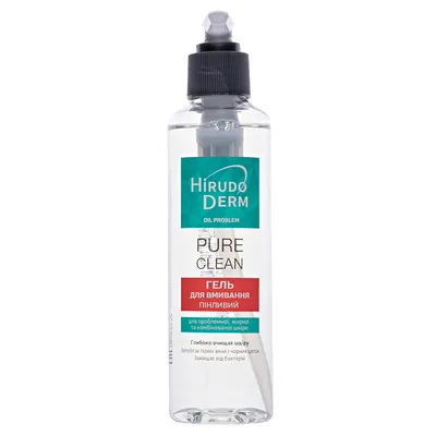 Гель для вмивання Hirudo Derm Oil Problem Pure Clean пінливий, 180 мл