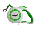 Поводок-рулетка AnimAll Reflector MS7110-5M M до 25 кг, 5 м салатово-белый