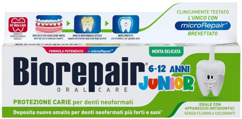 Зубная паста Biorepair Junior, 6-12 лет, 75 мл