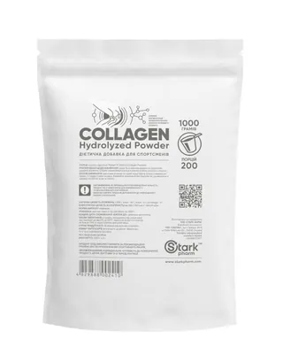 Колаген гідролізат Stark Pharm Stark Collagen Hydrolyzed Powder без смакових добавок, 1000 г
