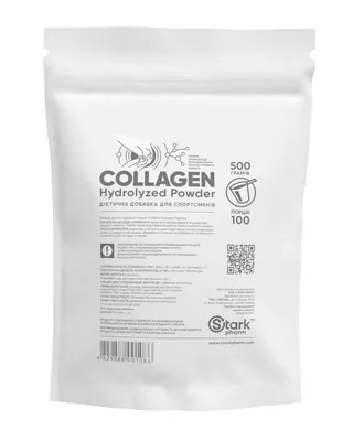 Колаген гідролізат Stark Pharm Stark Collagen Hydrolyzed Powder без смакових добавок, 500 г