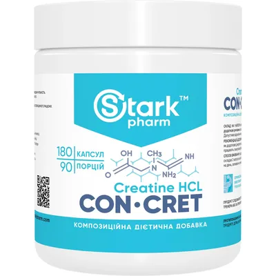 Креатин гідрохлорид Stark Pharm CON-CRET Creatine HCl, 750 мг, 180 капсул