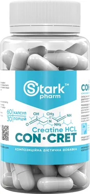 Креатин гідрохлорид Stark Pharm CON-CRET Creatine HCl, 750 мг, 60 капсул