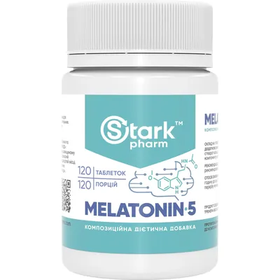 Мелатонін Stark Pharm Melatonin 5 мг, 120 таблеток