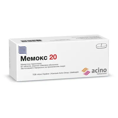 Мемокс 20 таблетки, в/плів. обол. по 20 мг №60 (10х6)