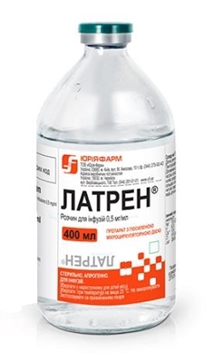 Латрен раствор д/инф. 0.5 мг/мл по 400 мл в бутыл.