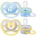 Пустушка силіконова Philips Avent Ultra Air SCF085/01 ортодонтична, 0-6 місяців, для хлопчиків, 2 шт