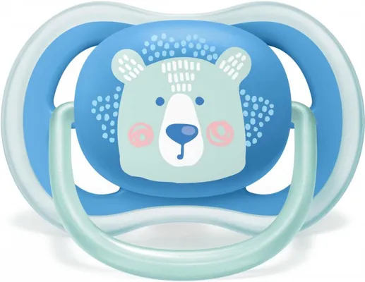 Пустушка силіконова Philips Avent Ultra Air SCF085/03 ортодонтична, 6-18 місяців, для хлопчиків, 2 шт