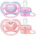 Пустушка силіконова Philips Avent Ultra Air SCF085/02 ортодонтична, 0-6 місяців, для дівчаток, 2 шт