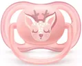 Пустушка силіконова Philips Avent Ultra Air SCF085/02 ортодонтична, 0-6 місяців, для дівчаток, 2 шт