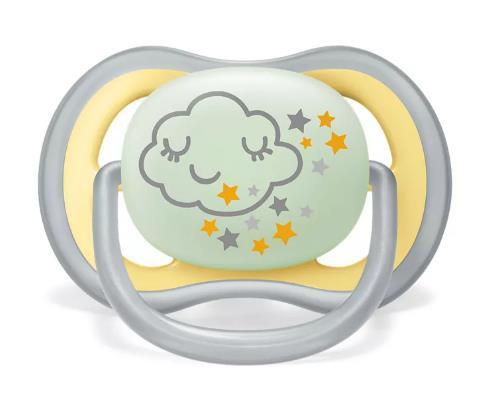 Пустушка силіконова Philips Avent Ultra Air Nighttime SCF376/01, 18+ місяців, 2 шт