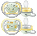 Пустушка силіконова Philips Avent Ultra Air Nighttime SCF376/01, 18+ місяців, 2 шт