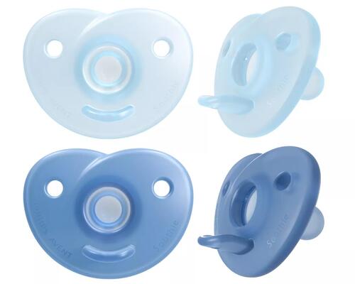 Пустышка силиконовая Philips Avent Soothie SCF099/21 фигурная, 0-3 месяцев, для мальчика, 2 шт
