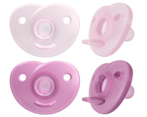 Пустышка силиконовая Philips Avent Soothie SCF099/22 фигурная, 0-3 месяцев, для девочки, 2 шт