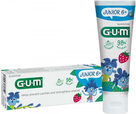 Зубная паста-гель GUM Junior Strawberry, 50 мл