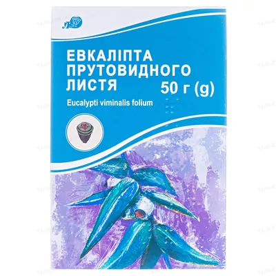 Евкаліпта прутовидного листя по 50 г у пак.