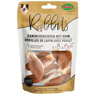 Лакомство Bubimex Rabbit Ears with Chicken Кроличьи ушки с курицей для собак, 90 г