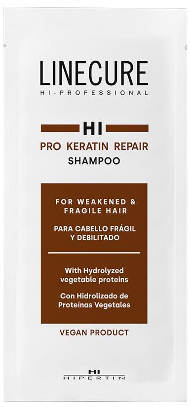 Шампунь Hipertin Linecure Pro Keratin Repair відновлюючий, 15 мл