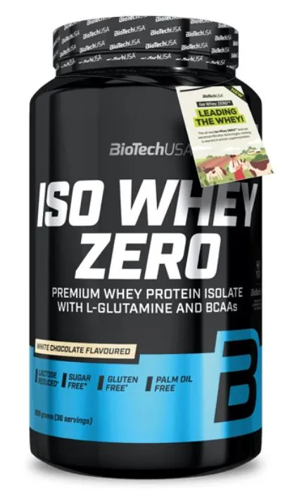 Протеїн сироватковий ізолят Biotech Iso Whey Zero білий шоколад, 908 г