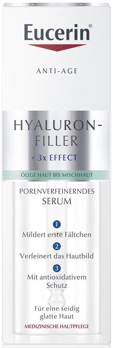 Сыворотка для лица Eucerin Hyaluron-Filler антиоксидантная для усовершенствования структуры кожи, сужения пор, от первых морщин (83587), 30 мл