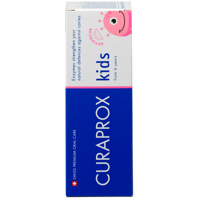 Зубная паста Curaprox Kids детская с фтором, с 6 лет, арбуз, 10 мл
