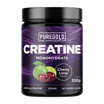 Креатин Pure Gold Creatine Monohydrate, вишня-лайм, банка 300 г