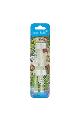 Змінні насадки до електричної зубної щітки Brush-Baby  WildOnes Replacement Brush heads 0-6 років, 4 шт