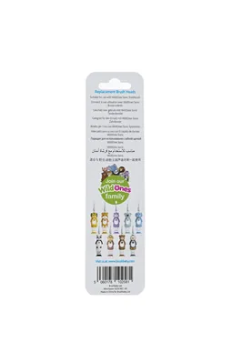 Змінні насадки до електричної зубної щітки Brush-Baby  WildOnes Replacement Brush heads 0-6 років, 4 шт