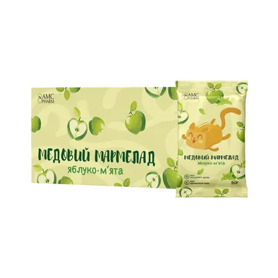Мармелад медовий AMC Pharm яблуко та м’ята, 50 г
