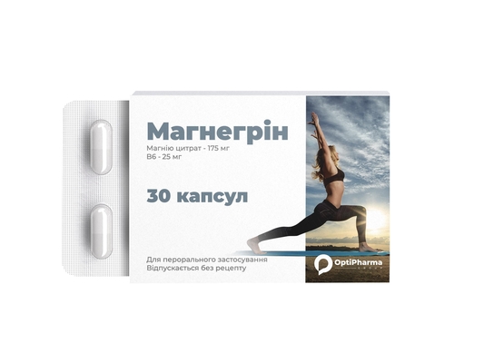 Магнегрін капсули №30 (10х3)