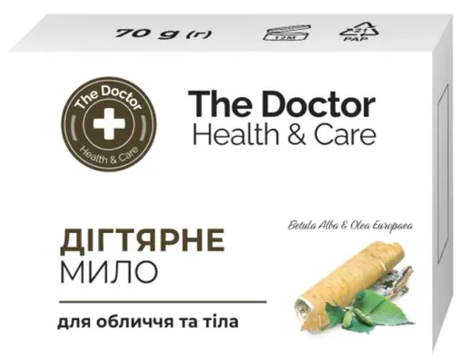 Мило для обличчя і тіла ДThe Doctor Health & Care Дігтярне, 70 г