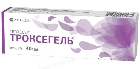 Троксегель гель 2 % по 40 г у тубах