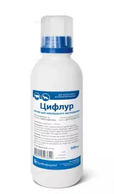 Цифлур (ДЛЯ ТВАРИН) розчин інсектоакарицидний, 500 мл