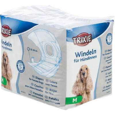 Подгузники для собак (сук) Trixie 23633 размер M (32-48 см), 12 штук