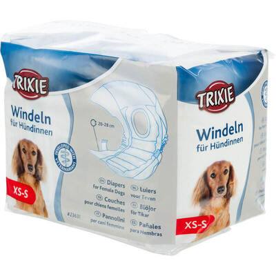 Подгузники для собак (сук) Trixie 23631 размер XS-S (20-28 см), 12 штук