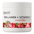 Колаген та вітамін С OstroVit Collagen + Vitamin C малиновий лимонад з м ятою, 200 г