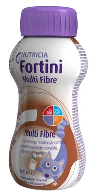 Ентеральне харчування Nutricia Fortini з харчовими волокнами від 1 року зі смаком шоколаду, 200 мл