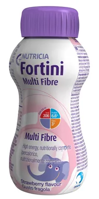 Ентеральне харчування Nutricia Fortini з харчовими волокнами від 1 року зі смаком полуниці, 200 мл