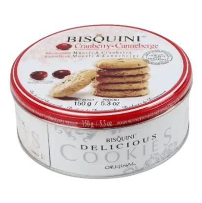 Печенье Bisquini песочное мюсли с клюквой, 150 г