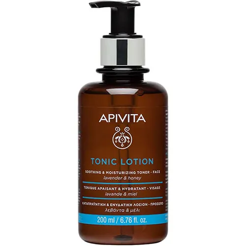 Лосьйон для обличчя Apivita Cleansing Зволожуючий та заспокоюючий з лавандою і медом, 200 мл