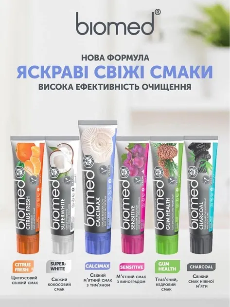 Зубна паста Biomed Calcimax відновлення емалі та захист від карієсу, 100 г