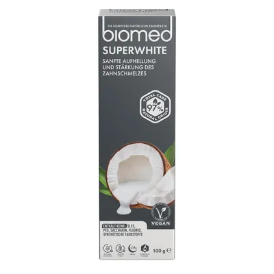 Зубна паста Biomed Superwhite дбайливе відбілювання та захист емалі, 100 г